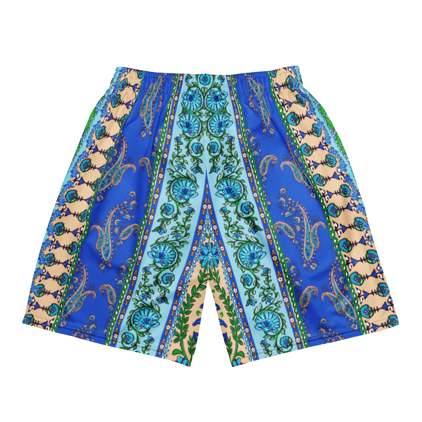 Striped Paisley (Blue) Mesh Shortz
