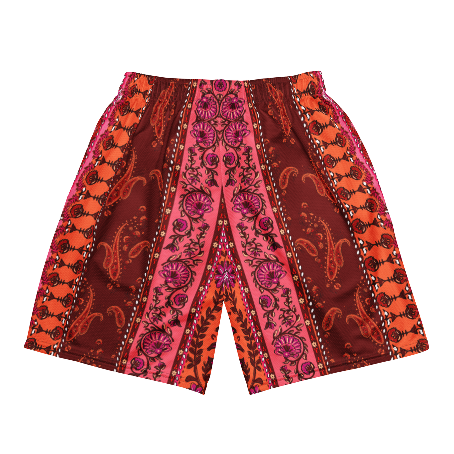 Striped Paisley (Pink/Red) Mesh Shortz