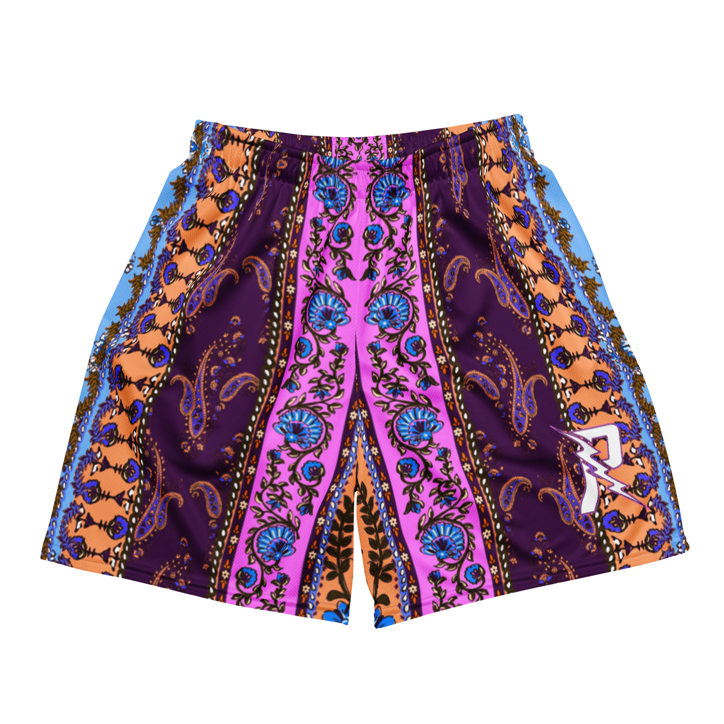 Striped Paisley (Purple) Mesh Shortz