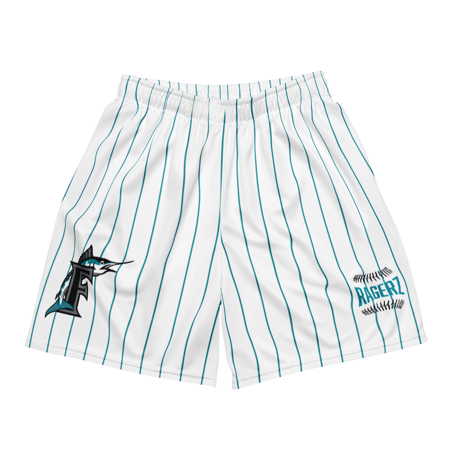 Marlinz Pin Stripe(Teal) Mesh Shortz