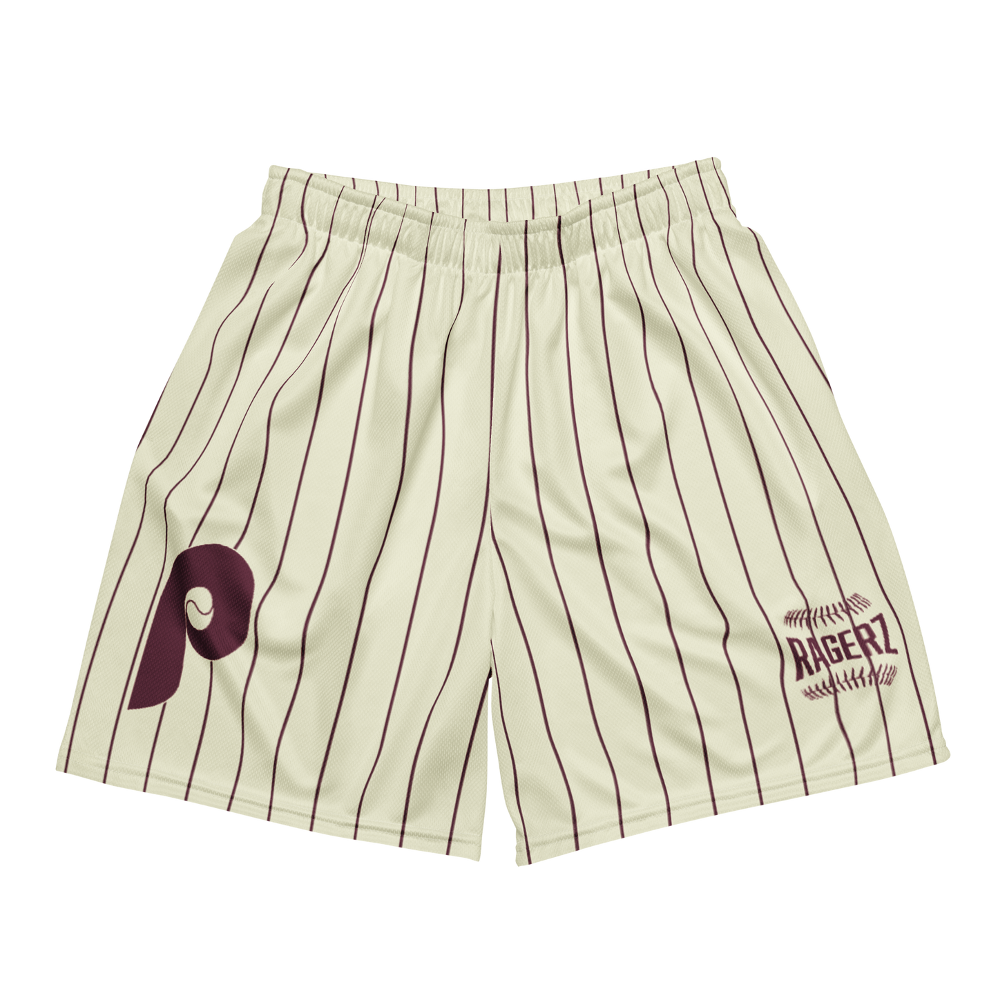 Philliez Vintage Pin Stripe(Maroon) Mesh Shortz