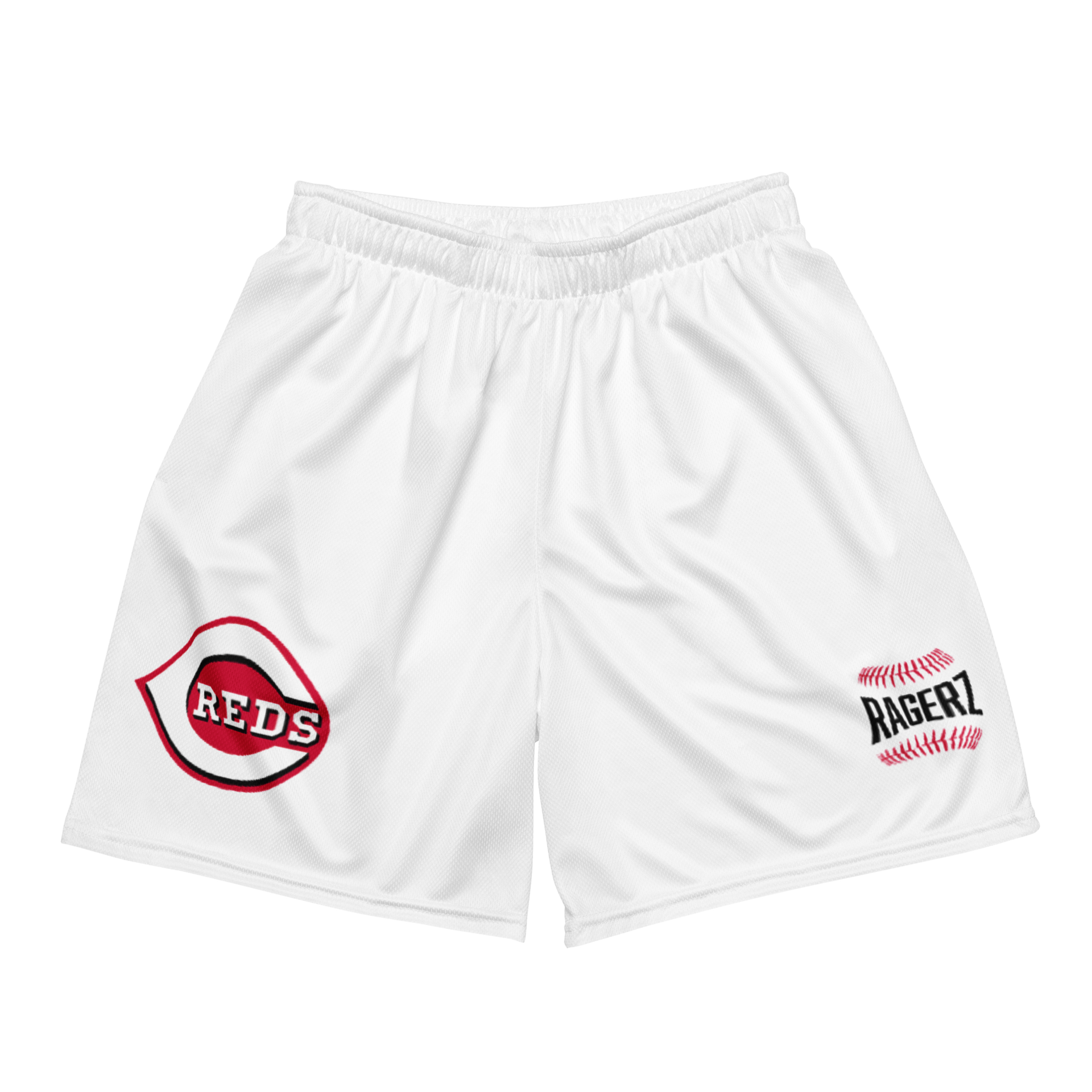 Redz White Mesh Shortz – Ragerz LLC Redz White Mesh Shortz – Ragerz LLC