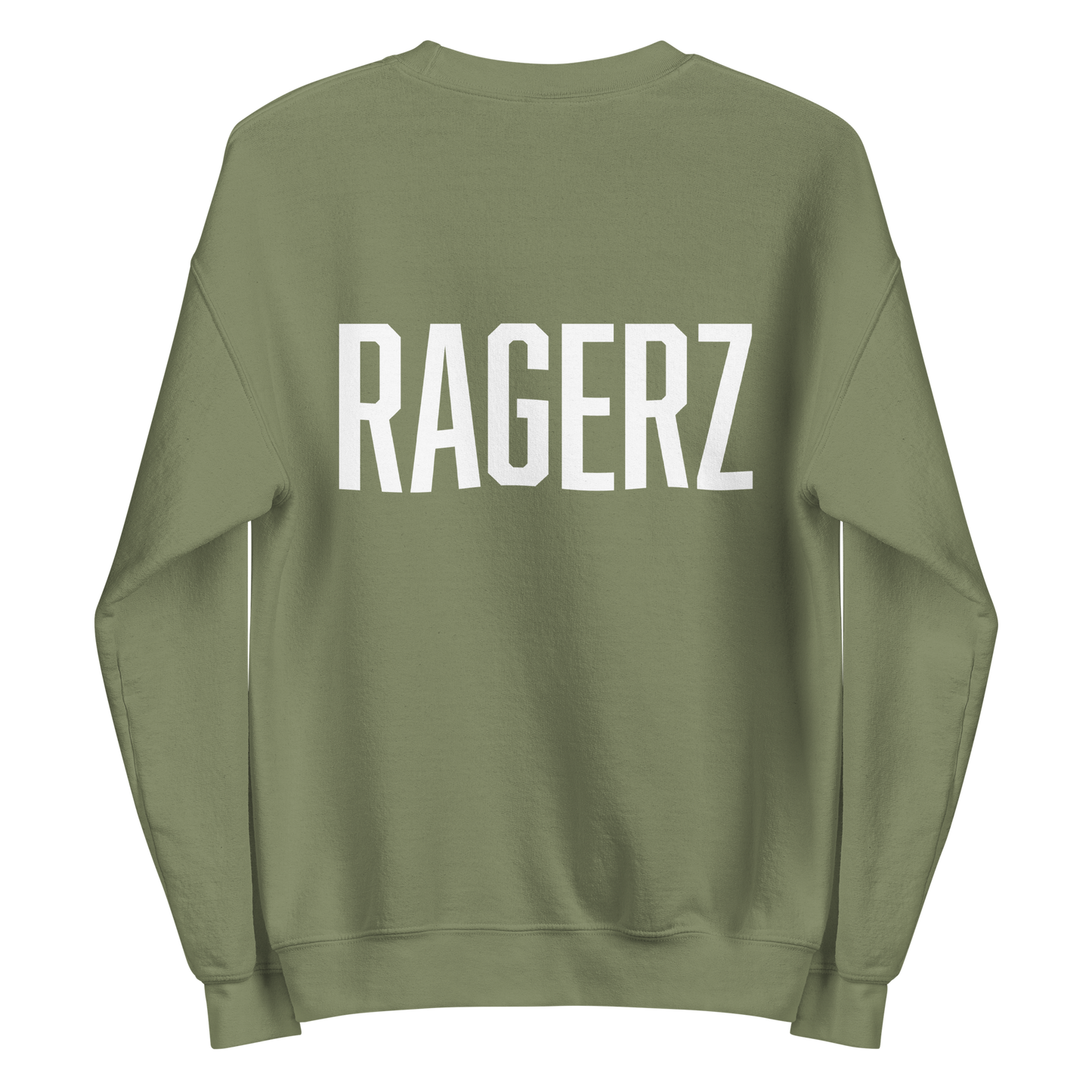 Green/White OG Ragerz Logo Hoodie Without The Hood (Unisex)